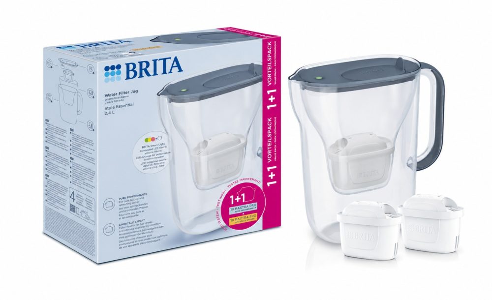 Фильтр-кувшин Brita Style Essential Mxpro серо-голубой + 2 картриджа (1061035)