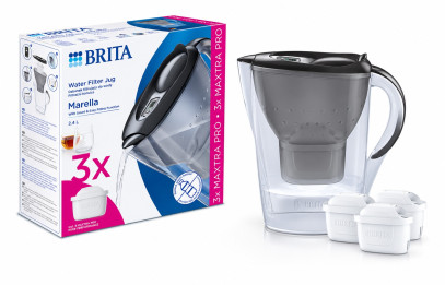 Фільтр-глечик Brita Marella MXpro графіт + 3 картриджа (1052796)