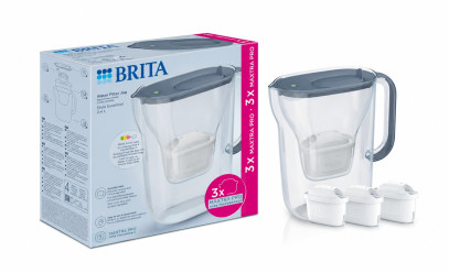 Фильтр-кувшин Brita Style Essential Mxpro серо-голубой + 3 картриджа (1058103)