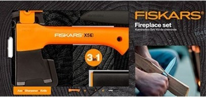 Набор Fiskars топор Х5+точило (1057913)